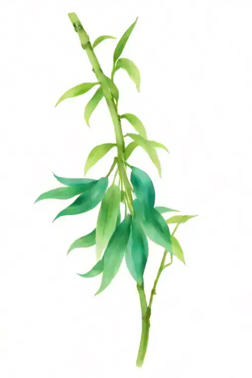 Weeping willow tree branch  tattoo design idea