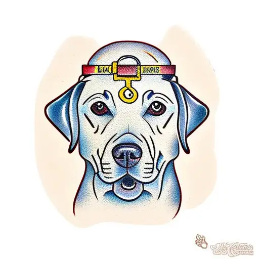 labrador chocolate tattoo design idea