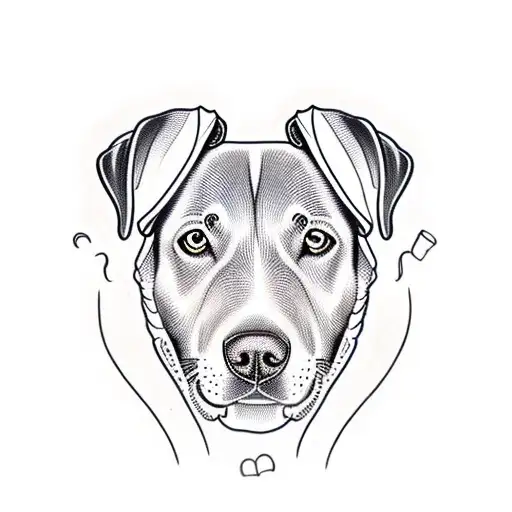 labrador chocolate tattoo design idea
