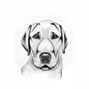 labrador chocolate tattoo design idea