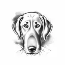 labrador chocolate tattoo design idea