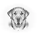 labrador chocolate tattoo design idea