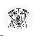 labrador chocolate tattoo design idea