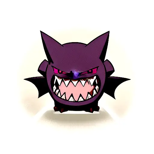 gengar of pokemon tattoo design idea