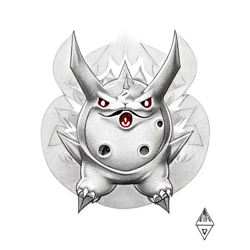gengar of pokemon tattoo design idea