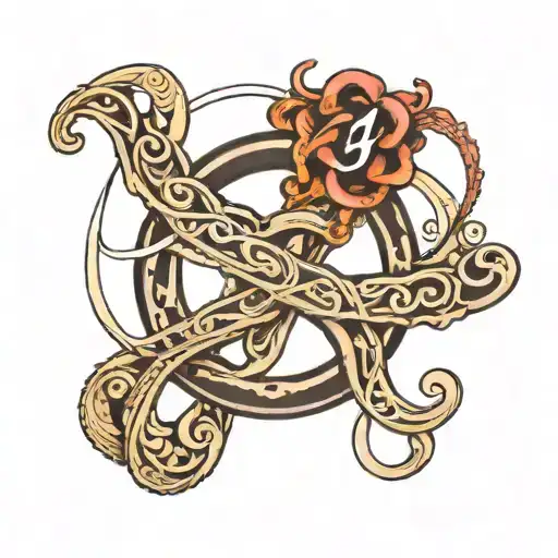 1111 with infinity symbol tattoo design idea