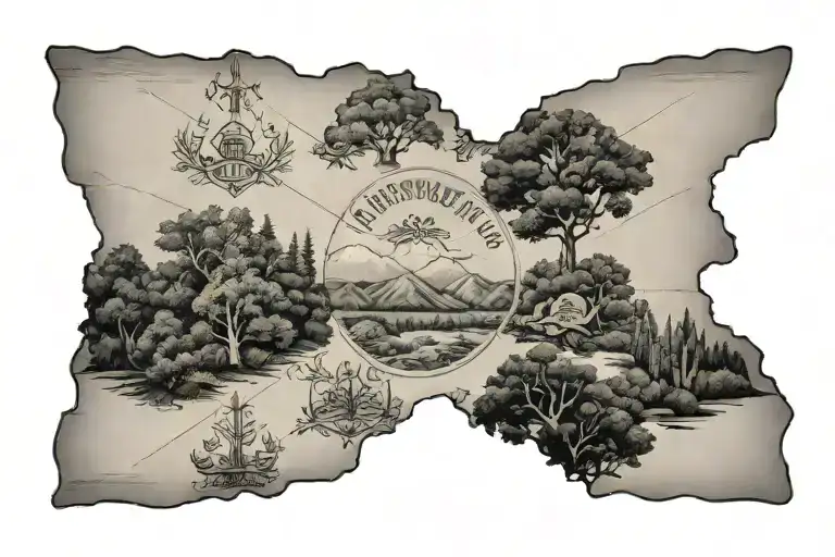 tennessee flag smoky mountains WATSON tattoo design idea