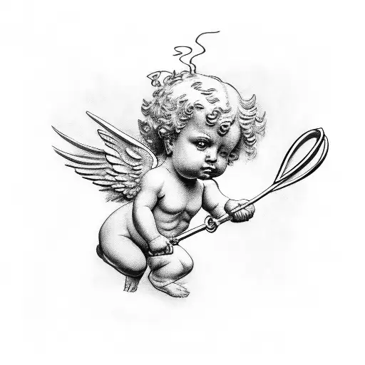 Cupid , Valentine's Day , New York City  tattoo design idea