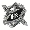 iceland runes tattoo design idea