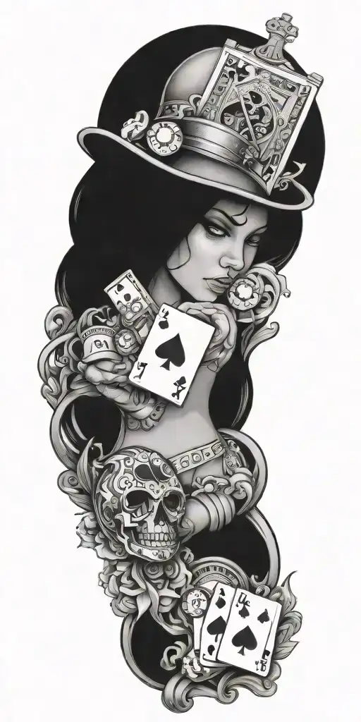 life's a gamble tattoo design idea