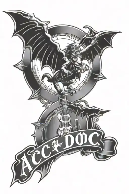 ac/dc tattoo design idea