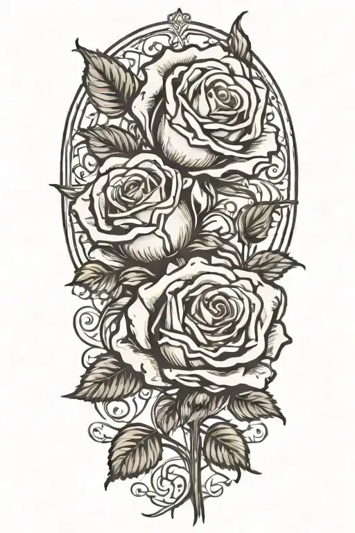 wilting rose tattoo design idea