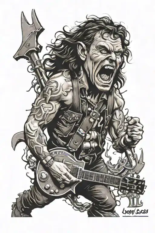 angus from ac/dc tattoo design idea