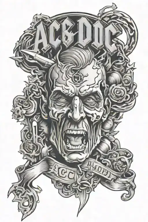 ac/dc tattoo design idea