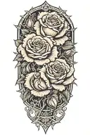 wilting rose tattoo design idea
