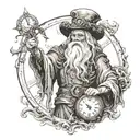Father Time tattoo design idea