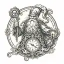 Father Time tattoo design idea
