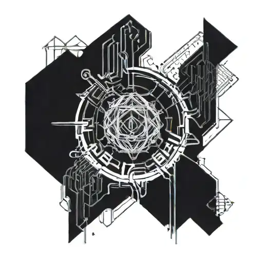 line art tattoo design idea