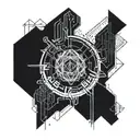 line art tattoo design idea