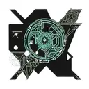 line art tattoo design idea