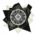 line art tattoo design idea