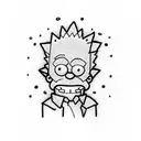 Bart simpson and Lisa Simpson siblings tattoo design idea