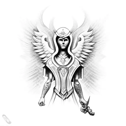 St Michael Angel of Protection tattoo design idea