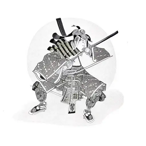 samurai mussasi miyamoto  tattoo design idea