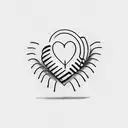 The initial G with a heart key tattoo design idea
