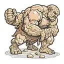 sisyphus pushing a rock tattoo design idea