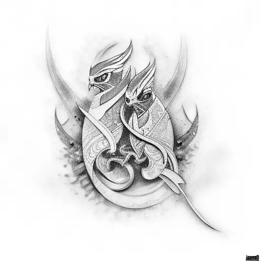 raava and vaatu tattoo design idea