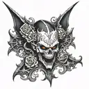 vamp goth full back tattoo design tattoo design idea