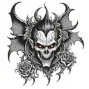 vamp goth full back tattoo design tattoo design idea