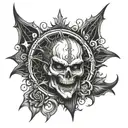 vamp goth full back tattoo design tattoo design idea