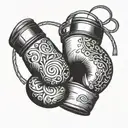 boxing gloves laced   tattoo design idea