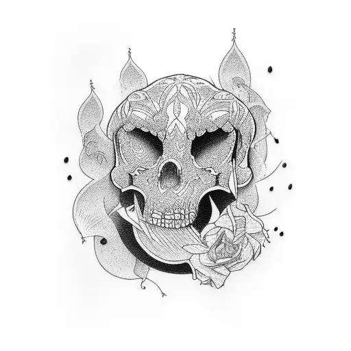 coffin tattoo design idea