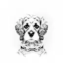 Dog cocker spaniels tattoo design idea