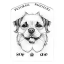 A realistic portrait of the client's beloved dog with a passport in its mouth, symbolizing the freedom to travel tattoo design idea