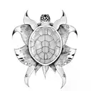 Turtle tattoo design idea