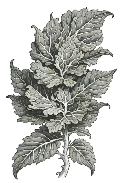 kale tattoo design idea