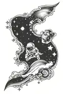 milky way tattoo design idea