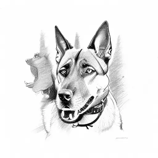 malinois tattoo design idea