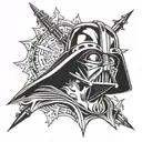 dart vader tattoo design idea