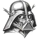 dart vader tattoo design idea