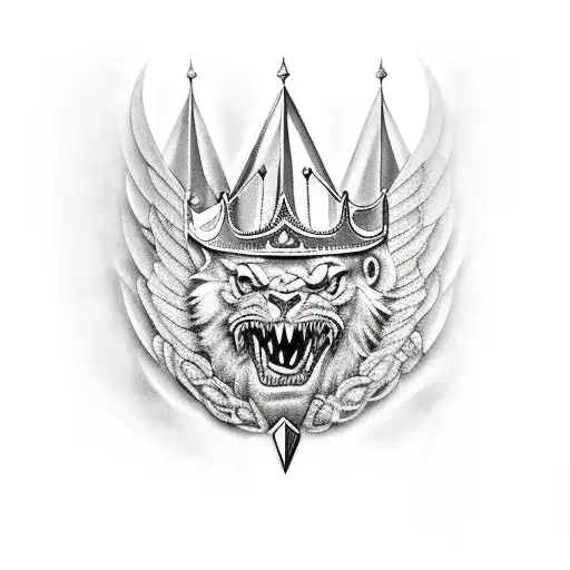 cut throat king  tattoo design idea