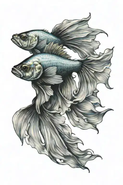 Betta fish tattoo design idea