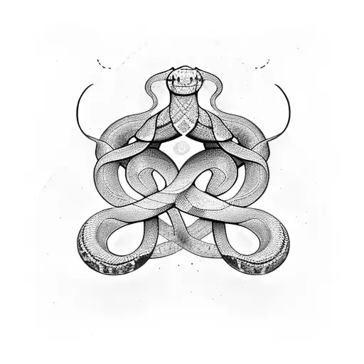 Snake scales with names tattoo design idea