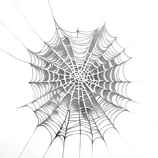 Traditional Spider Web tattoo design idea