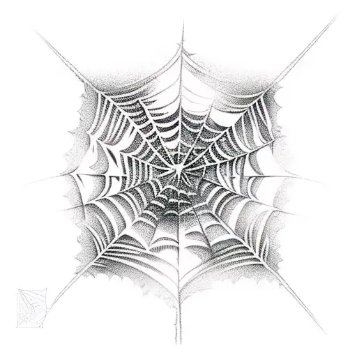 Traditional Spider Web tattoo design idea