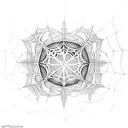 Traditional Spider Web tattoo design idea